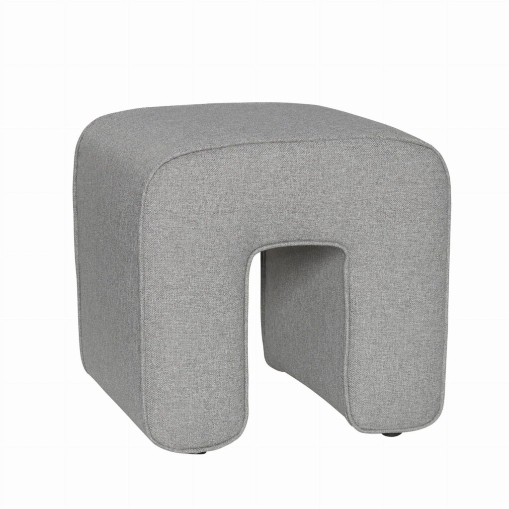 Pufa Sculpture szara Hubsch – Pufy i podnóżki | bihome.pl