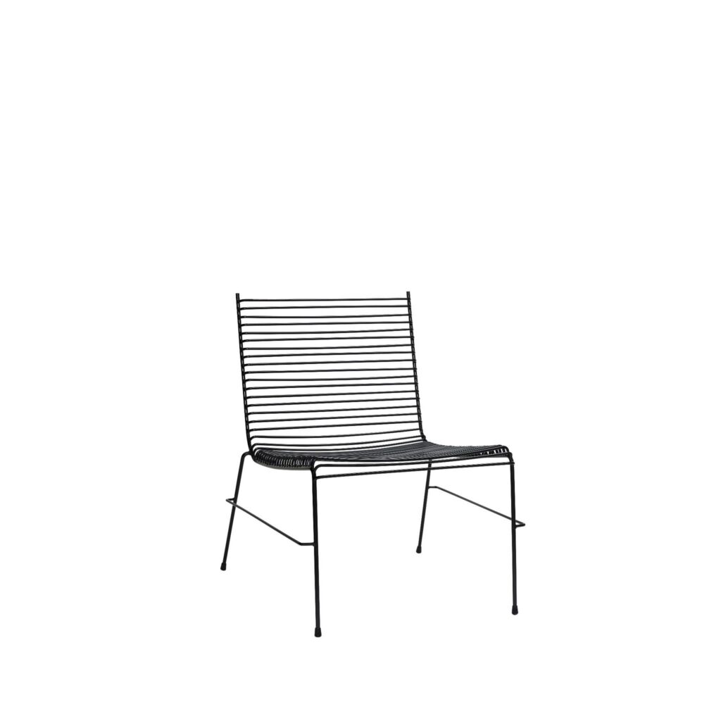 Fotel outdoor String czarny metal Hubsch – Fotele | bihome.pl