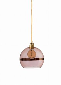 Rowan lampa wisząca copper stripe on obsidian – Ekskluzywne lampy EBB&FLOW | bihome.pl