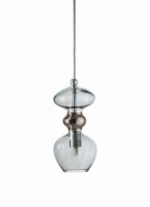 Futura lamp base topaz blue silver base – Ekskluzywne lampy EBB&FLOW | bihome.pl