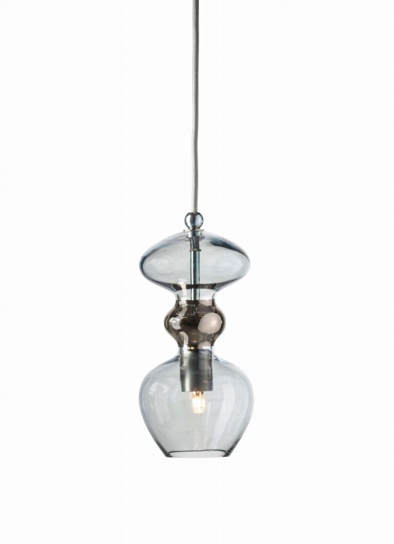 Futura lamp base topaz blue silver base – Ekskluzywne lampy EBB&FLOW | bihome.pl