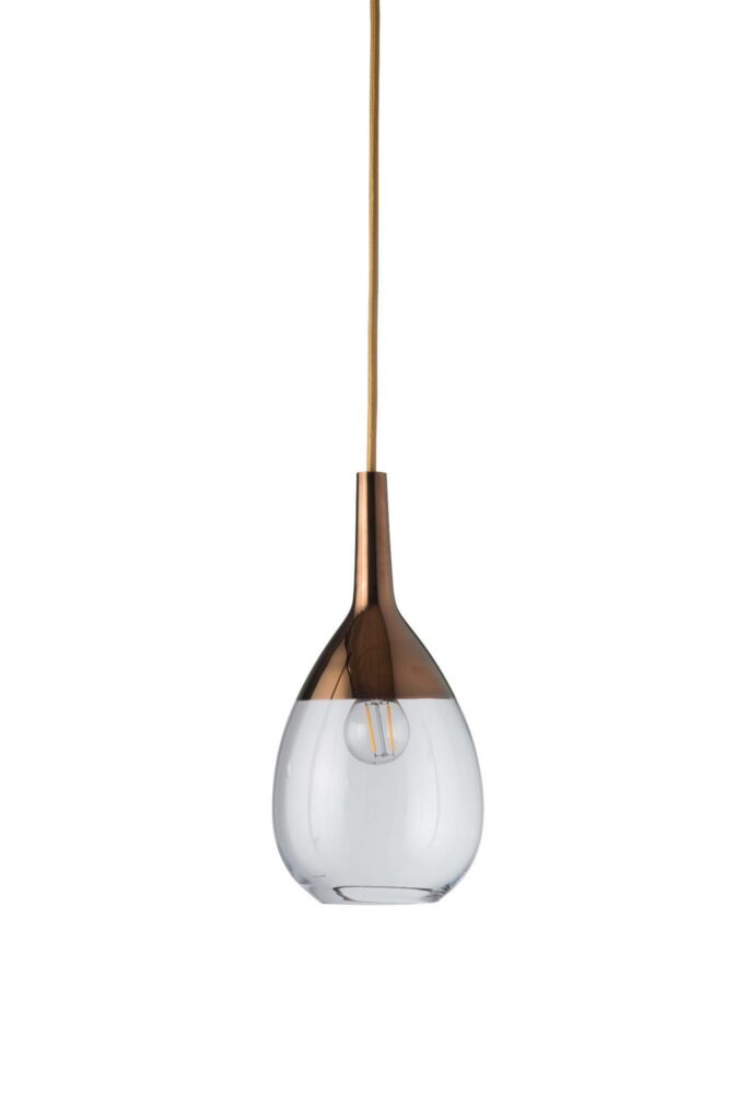 Lute lamp base clear copper gold base – Ekskluzywne lampy EBB&FLOW | bihome.pl