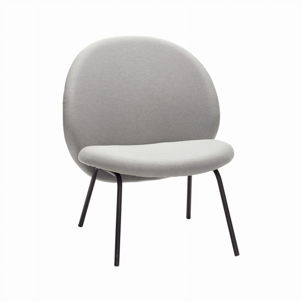 Fotel Gather szary aksamit Hubsch – Fotele | bihome.pl