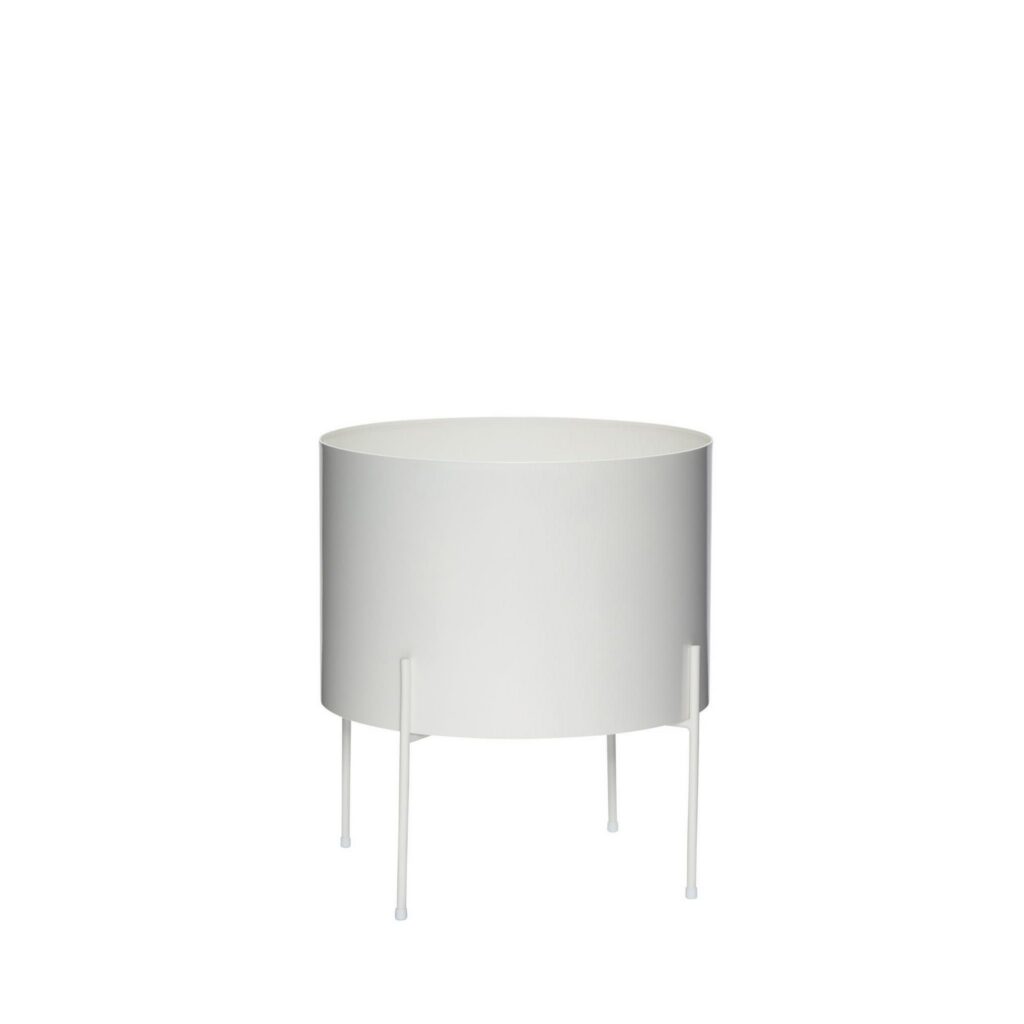 Doniczka Airy biała metal Hubsch – Donice | bihome.pl