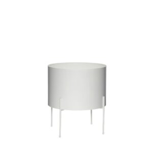 Doniczka Airy biała metal Hubsch – Donice | bihome.pl