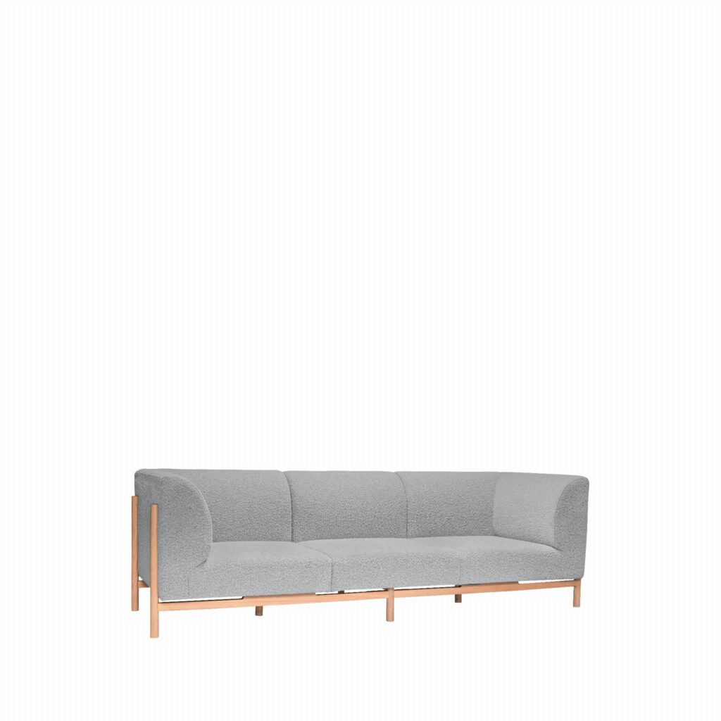 Sofa Moment 3-osobowa szara Hubsch – Sofy i kanapy | bihome.pl
