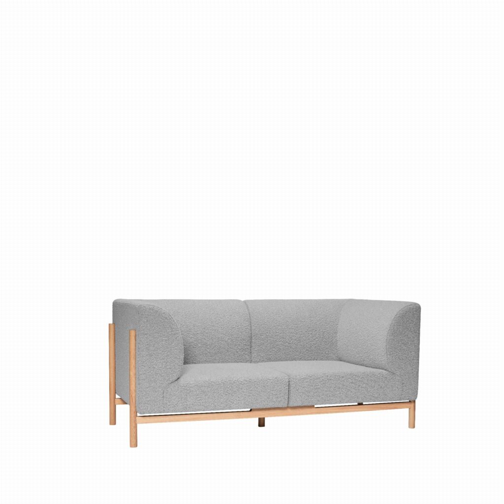 Sofa Moment 2-osobowa szara Hubsch – Sofy i kanapy | bihome.pl