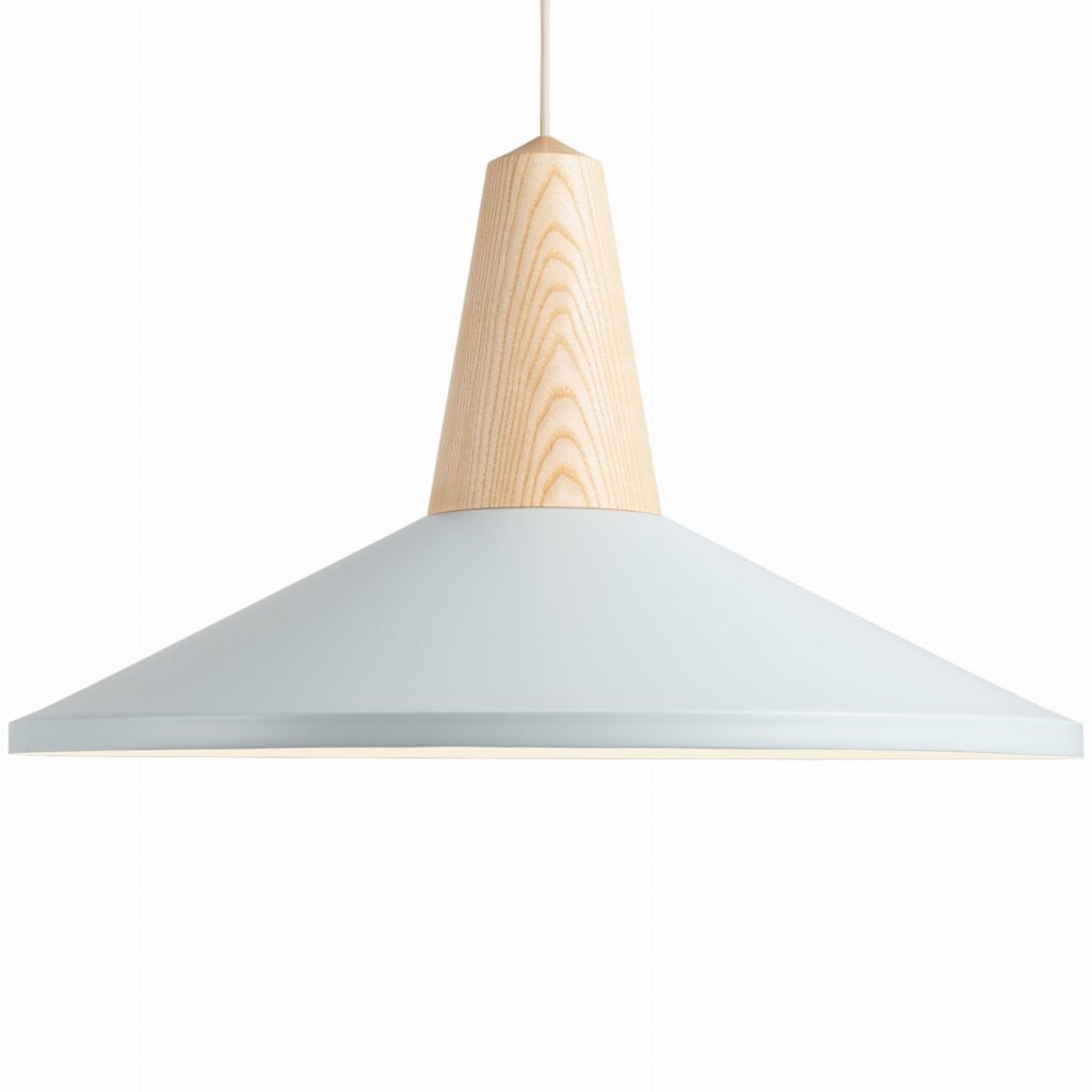 Lampa wisząca Eikon Shell ⏀54 cm błękitna Schneid Studio – Lampy wiszące | bihome.pl