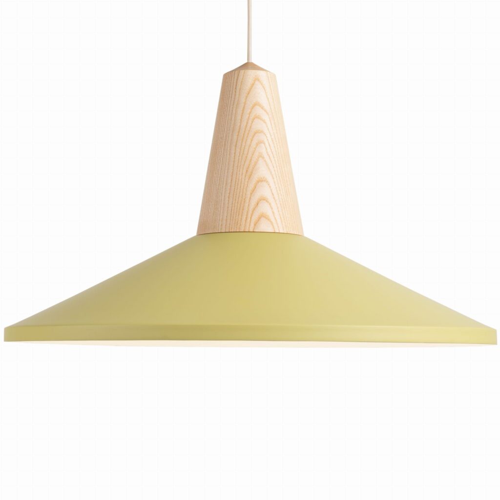 Lampa wisząca Eikon Shell ⏀54 cm oliwkowa Schneid Studio – Lampy wiszące | bihome.pl