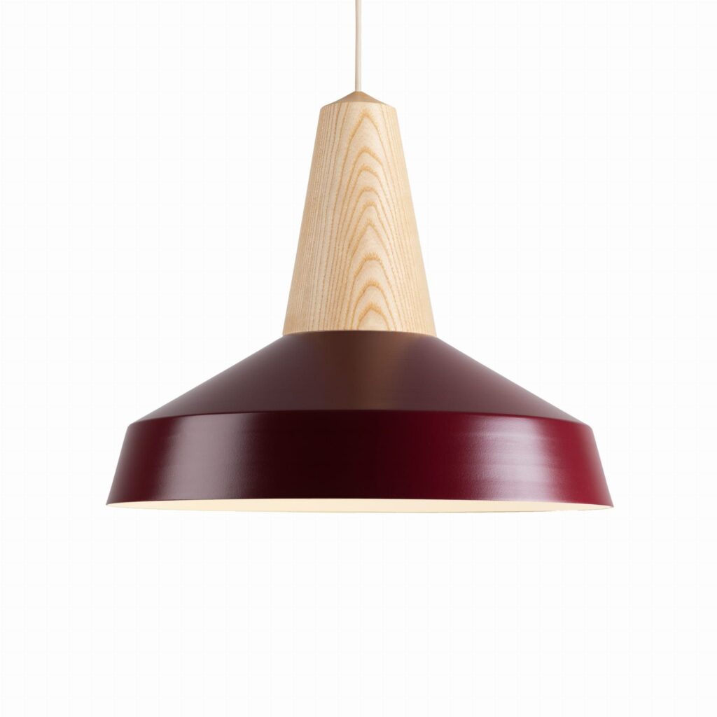 Lampa wisząca Eikon Circus ⏀40 cm burgundowa Schneid Studio – Lampy wiszące | bihome.pl