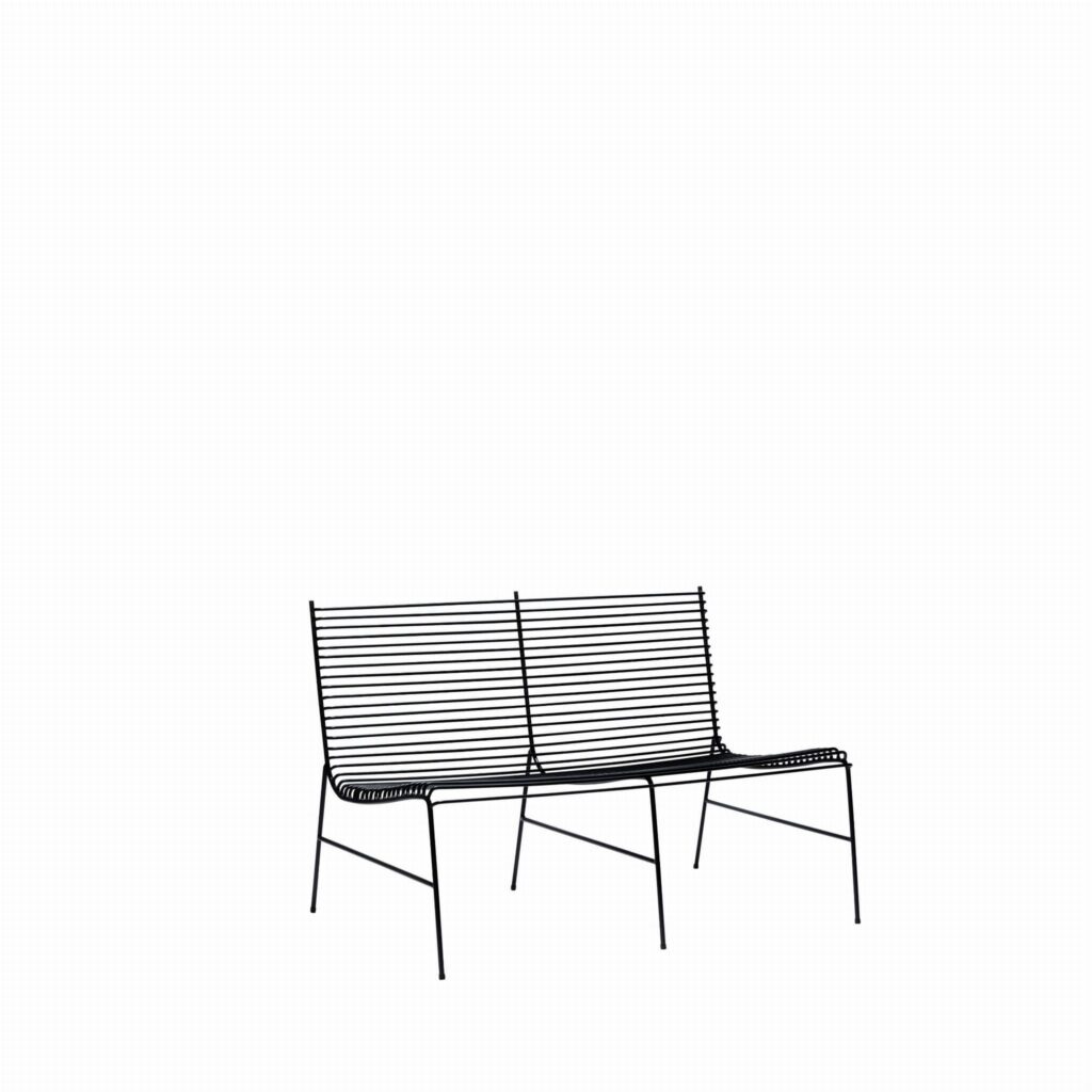 Ławka outdoor String czarny metal Hubsch – Fotele | bihome.pl