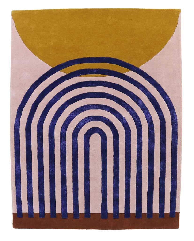 Dywan wełniany Atrium pink-gold 170x240 cm Finarte – Dywany wełniane | bihome.pl