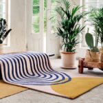 Dywan wełniany Atrium pink-gold 170x240 cm Finarte – Dywany wełniane | bihome.pl