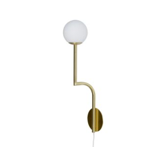 Lampa ścienna Mobil 46 mosiądz z wtyczką Pholc – Lampy ścienne | bihome.pl