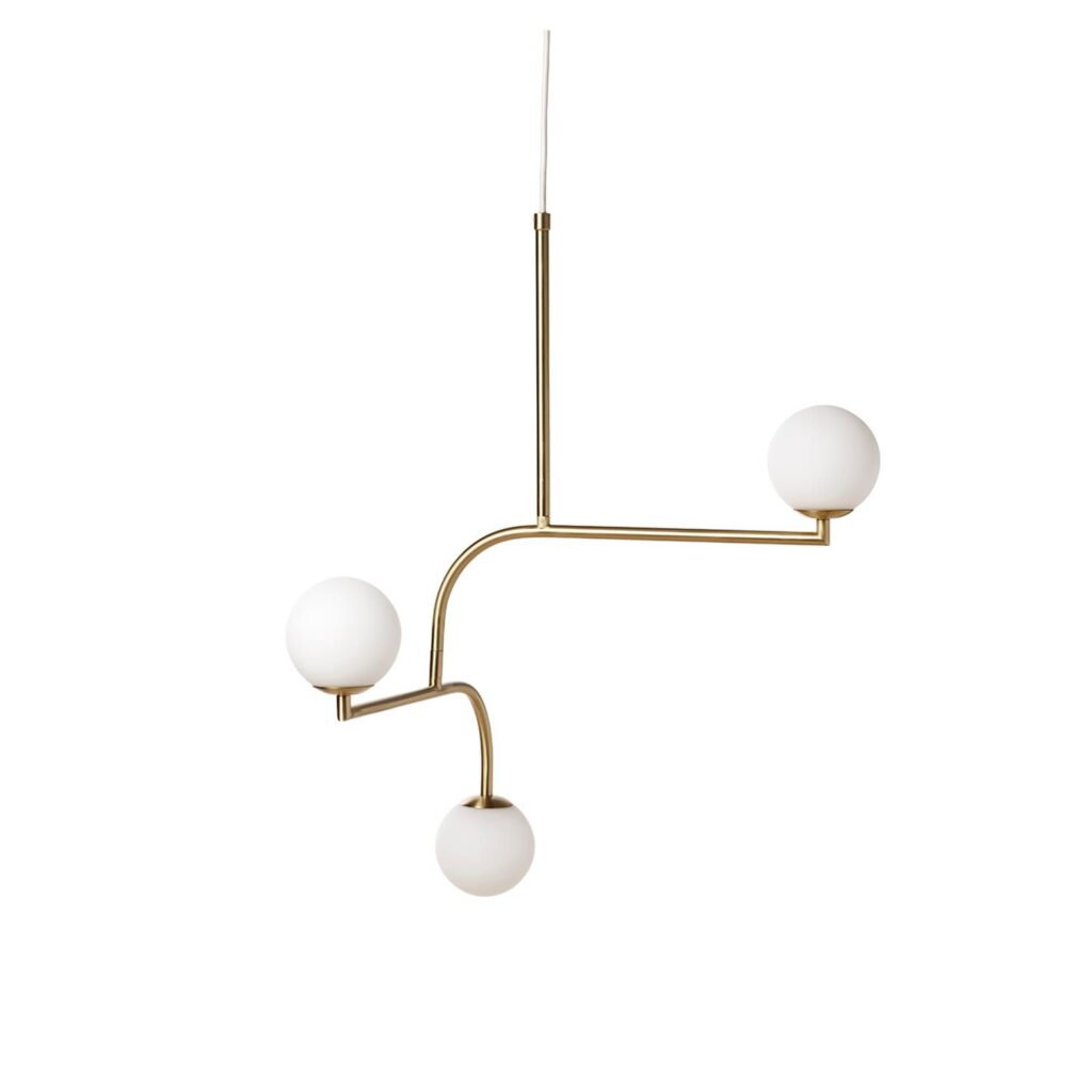 Lampa wisząca Mobil 70 mosiądz opal Pholc – Lampy wiszące | bihome.pl