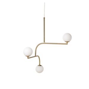 Lampa wisząca Mobil 70 mosiądz opal Pholc – Lampy wiszące | bihome.pl