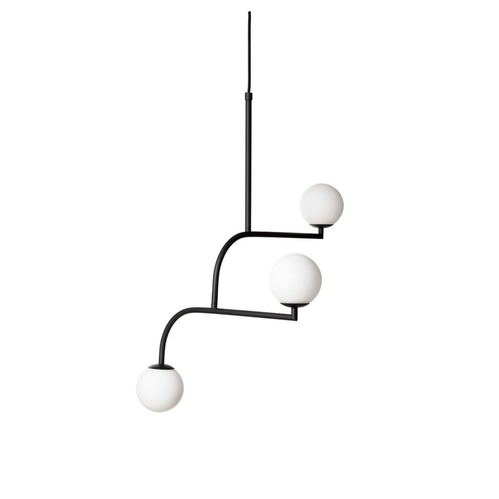 Lampa wisząca Mobil 70 czarna opal Pholc – Lampy wiszące | bihome.pl