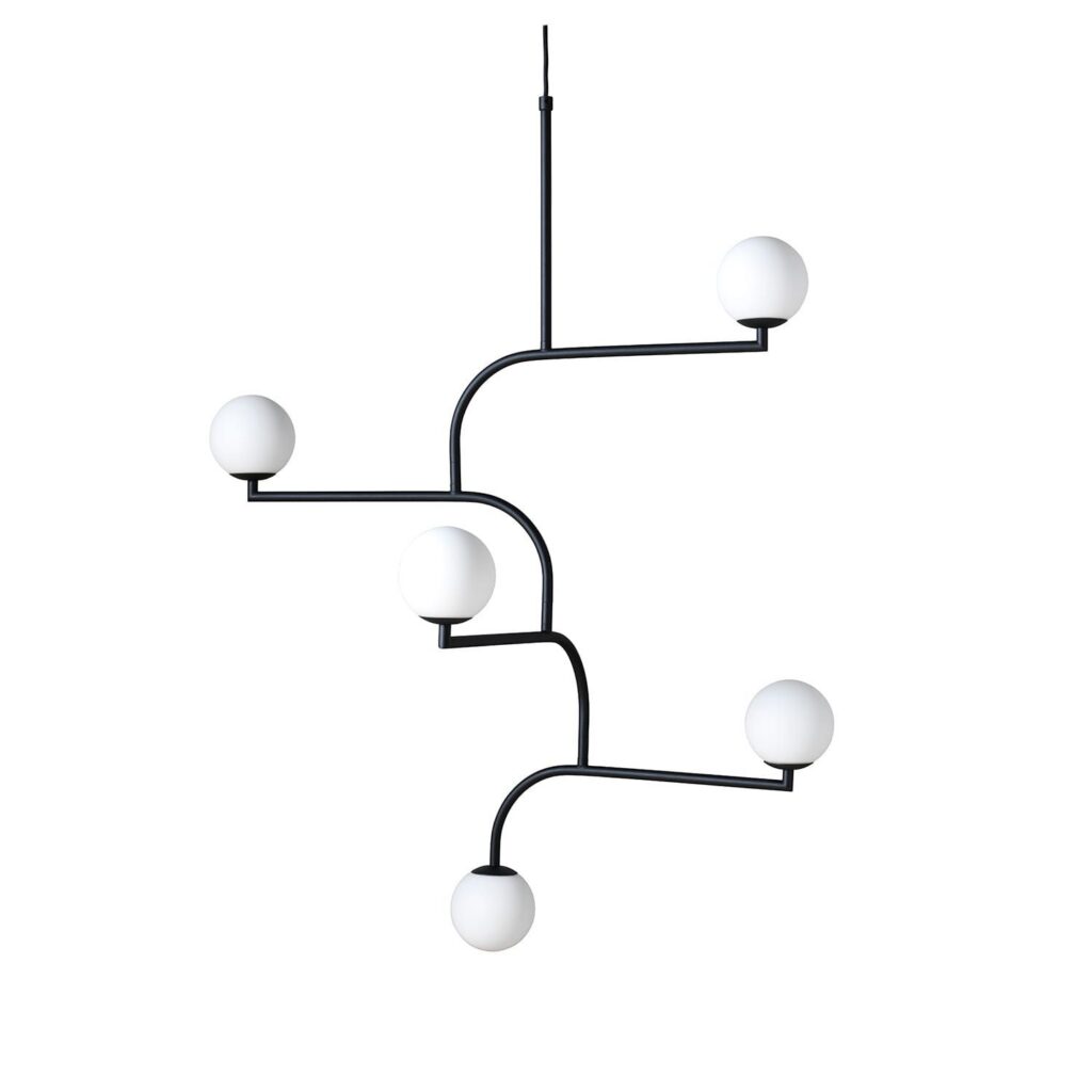 Lampa wisząca Mobil 100 czarna opal Pholc – Lampy wiszące | bihome.pl