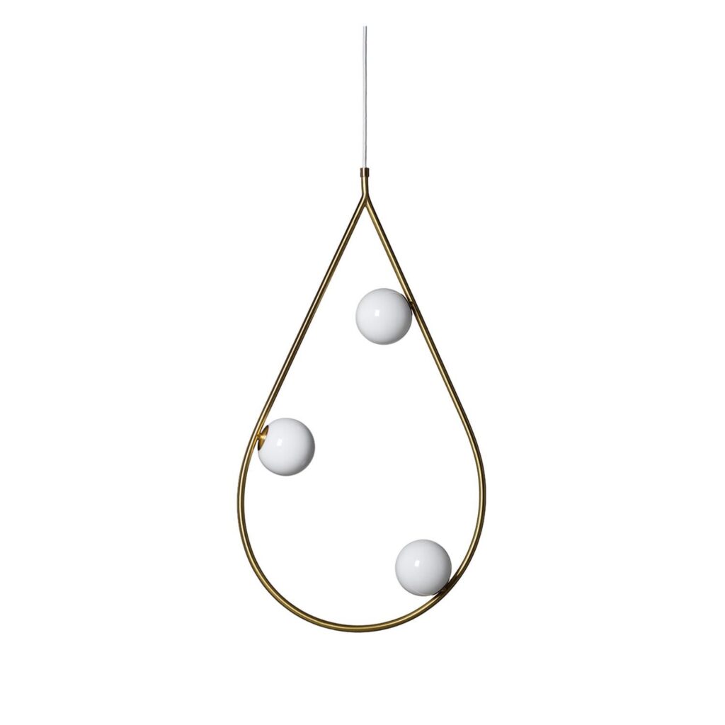 Lampa wisząca Pearls 80 mosiądz opal Pholc – Lampy wiszące | bihome.pl