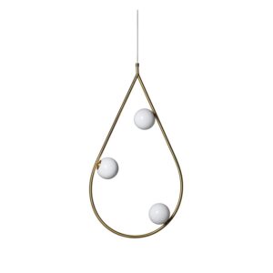 Lampa wisząca Pearls 80 mosiądz opal Pholc – Lampy wiszące | bihome.pl