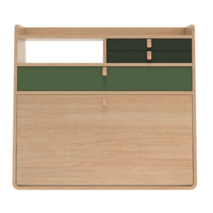 Sekretarzyk Gaston 80 cm zielony dąb Harto – Biurka | bihome.pl