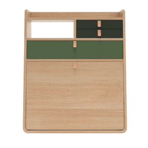 Sekretarzyk Gaston 60 cm zielony dąb Harto – Biurka | bihome.pl
